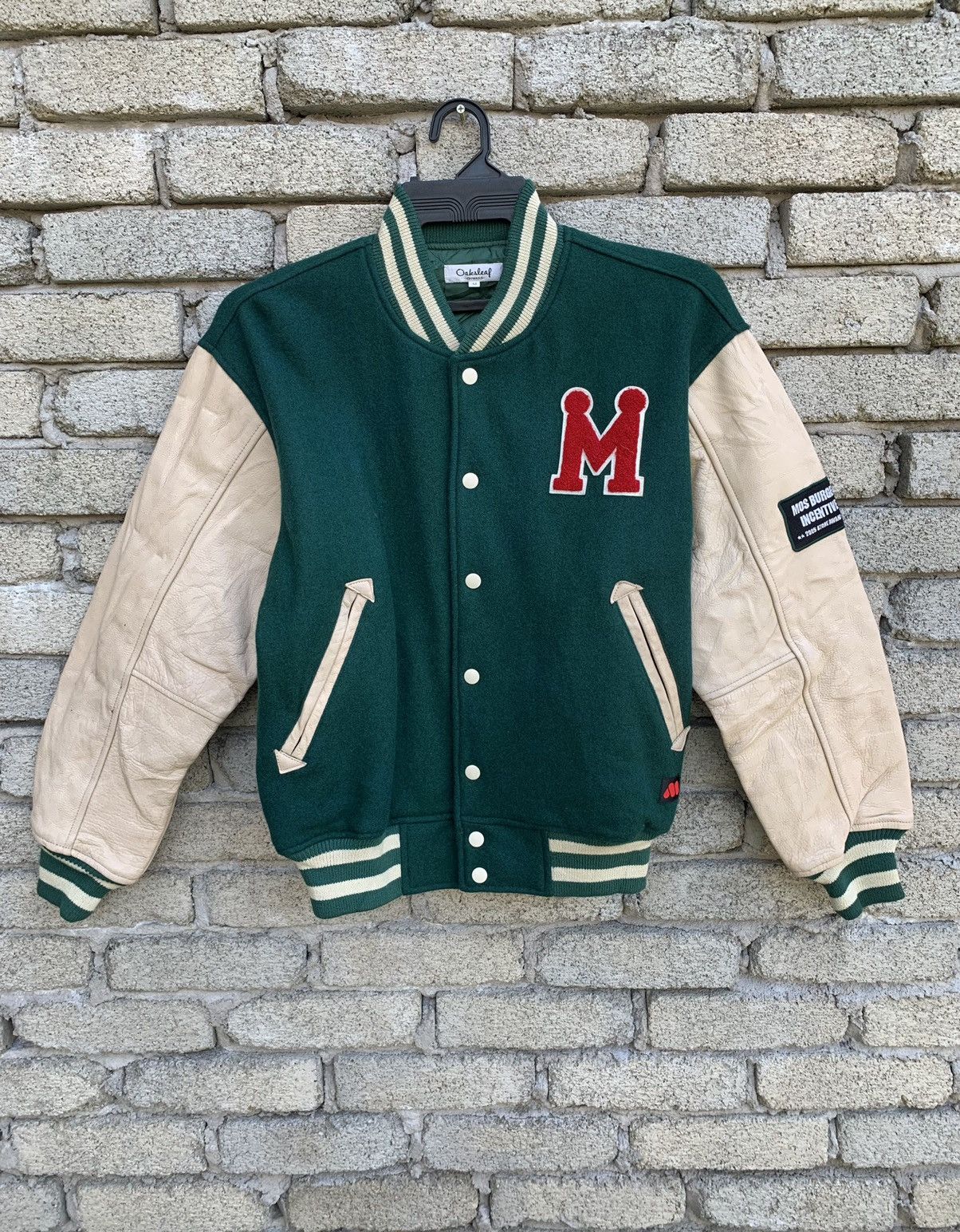 Japanese Brand Oaksleaf Onward Mos Burger Intensive leather Sleeve Jacket Size US M / EU 48-50 / 2 - 2 Thumbnail