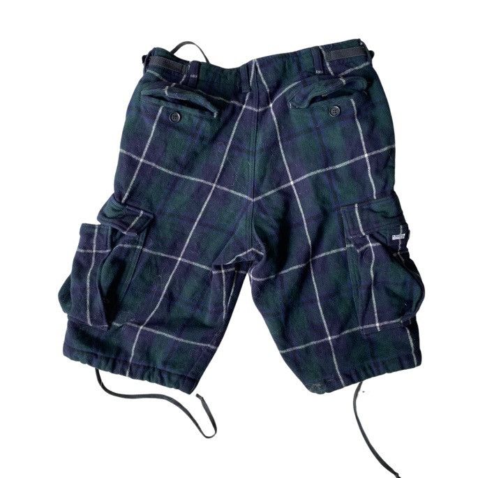 General Research Vintage 1997 Green Tartan Cargo Shorts Size US 30 / EU 46 - 2 Thumbnail
