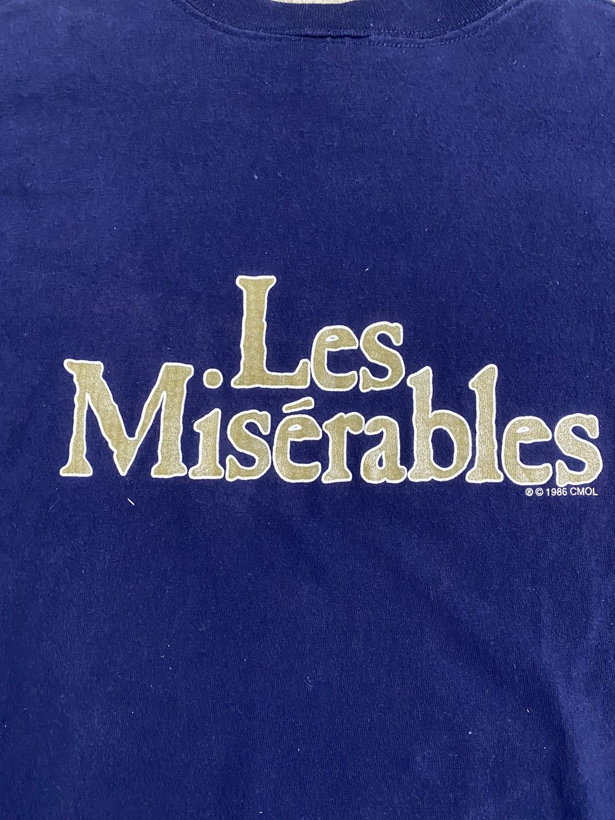 Fruit Of The Loom × Vintage Vintage 90s Tee Les Miserables Big Logo Spellout Large Size US L / EU 52-54 / 3 - 5 Thumbnail