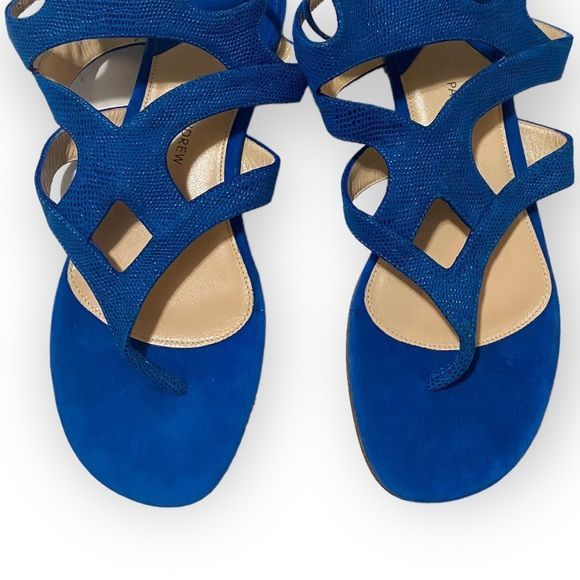 Paul Andrew Paul Andrew double ankle strap flat thong sandals in blue em Size US 7 / IT 37 - 12 Thumbnail