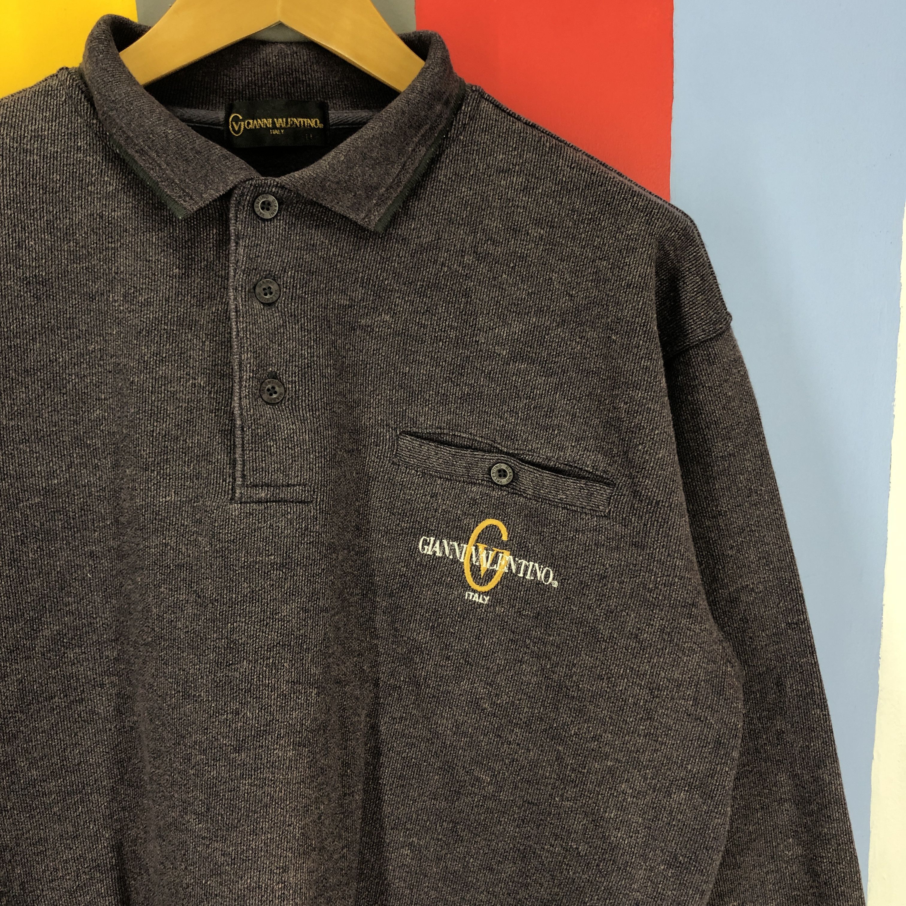 Gianni Valentino GIANNI VALENTINO Polo Sweatshirt #1010/AJ Size US L / EU 52-54 / 3 - 2 Thumbnail