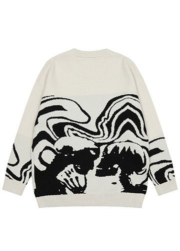 Other Painting Skull Graphic Knitted Sweater Size US XL / EU 56 / 4 - 2 Thumbnail