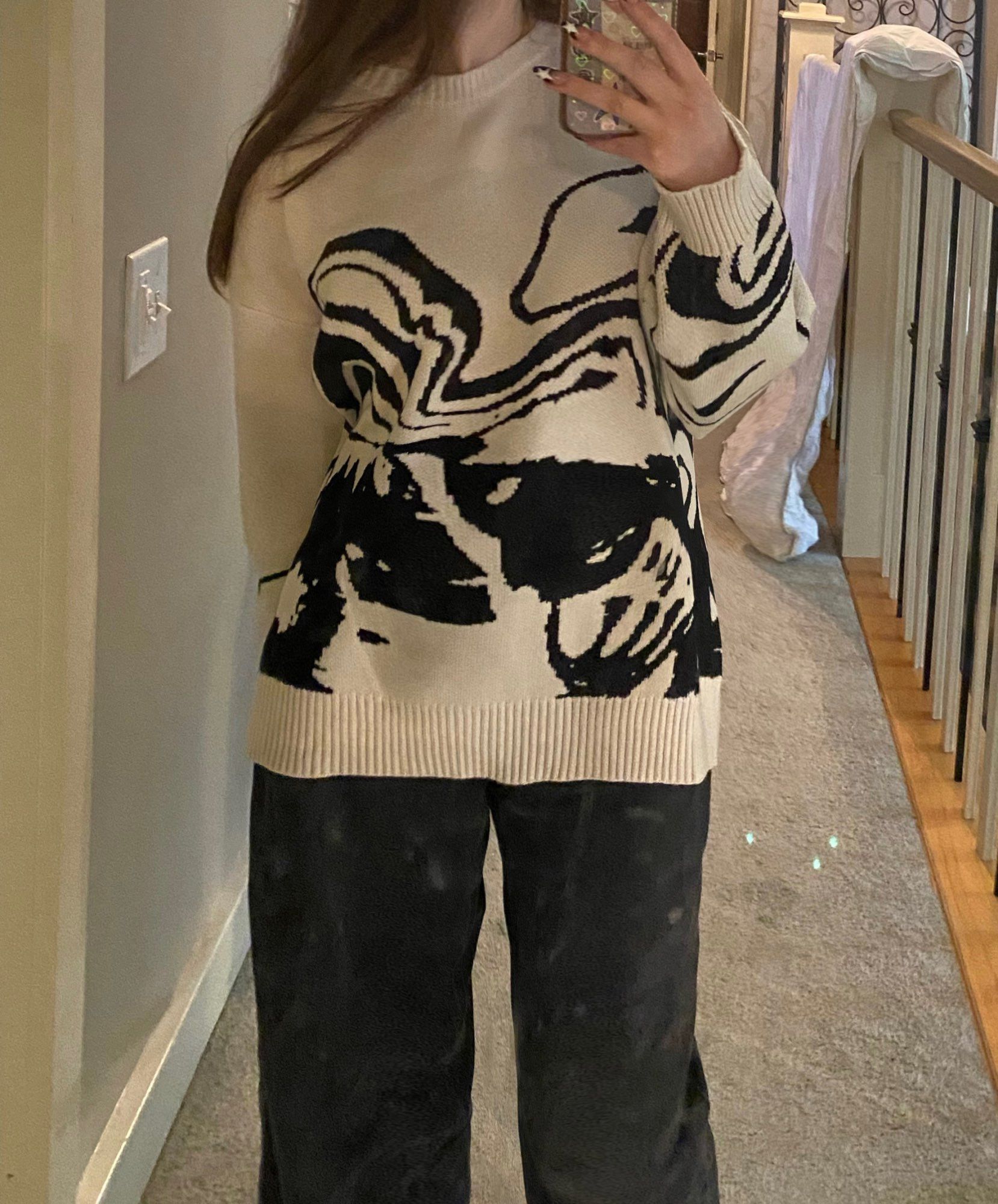 Other Painting Skull Graphic Knitted Sweater Size US L / EU 52-54 / 3 - 4 Thumbnail