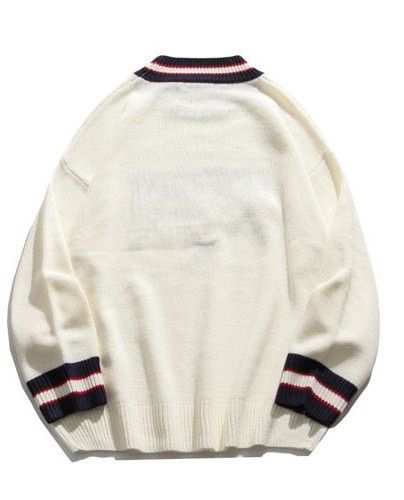 Other Bear Patchwork Striped Knitted Sweater Size US XL / EU 56 / 4 - 2 Thumbnail