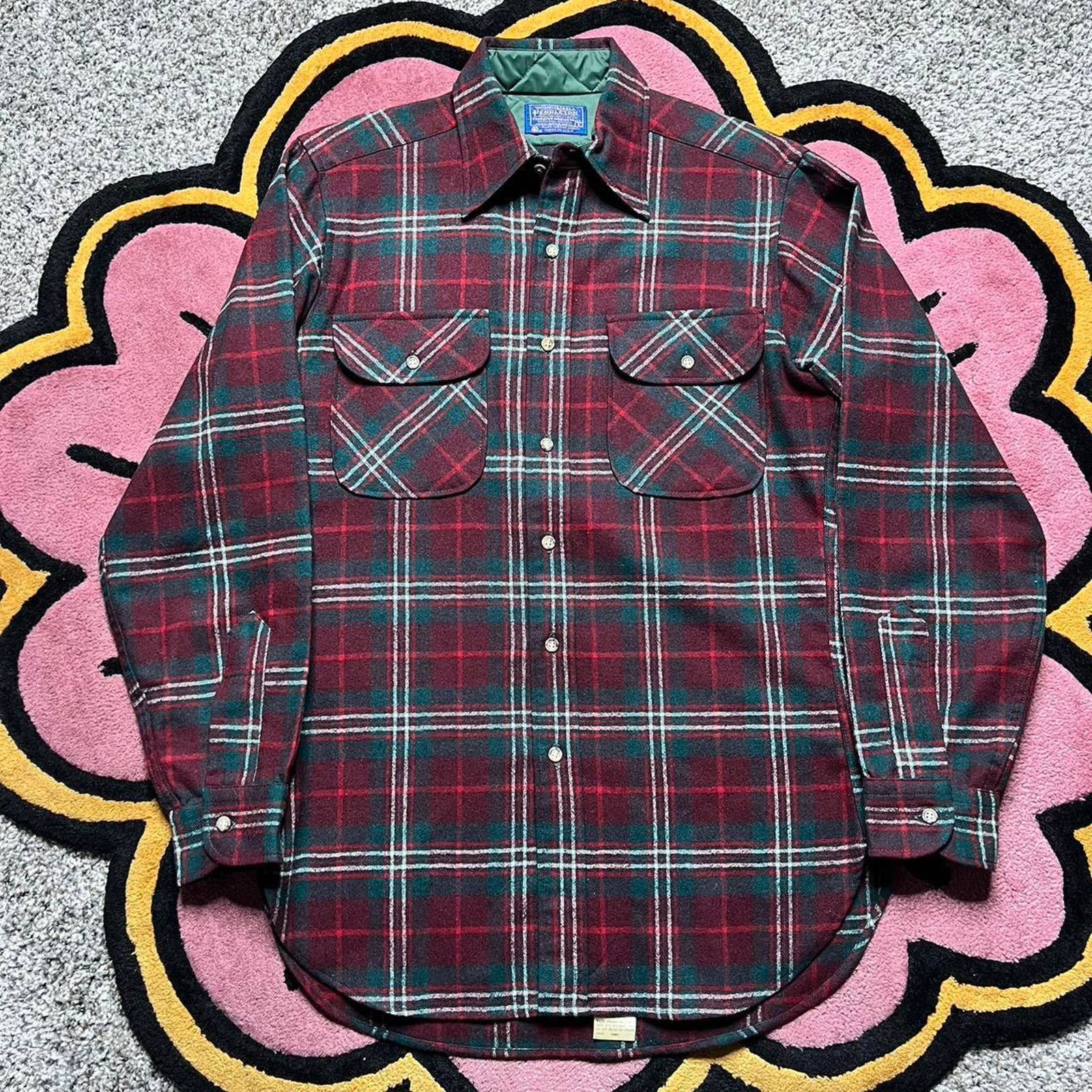 Vintage Vintage Pendleton Virgin Wool Plaid Flannel Board Shirt Grailed 4185