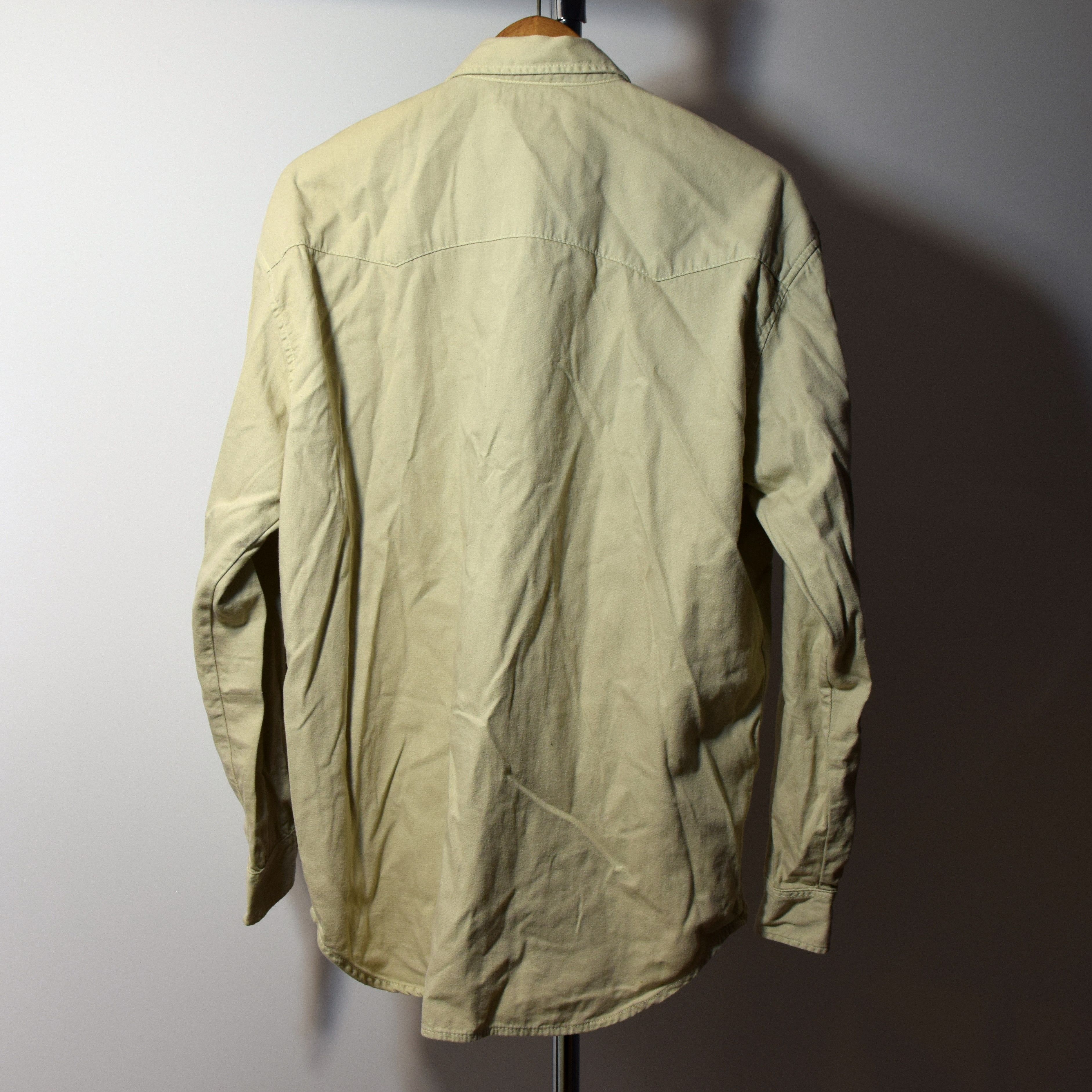 Levi's × Levi's Vintage Clothing × Vintage 90s Vintage Beige Orange Tab LEVI'S Shirt L Size US L / EU 52-54 / 3 - 3 Thumbnail