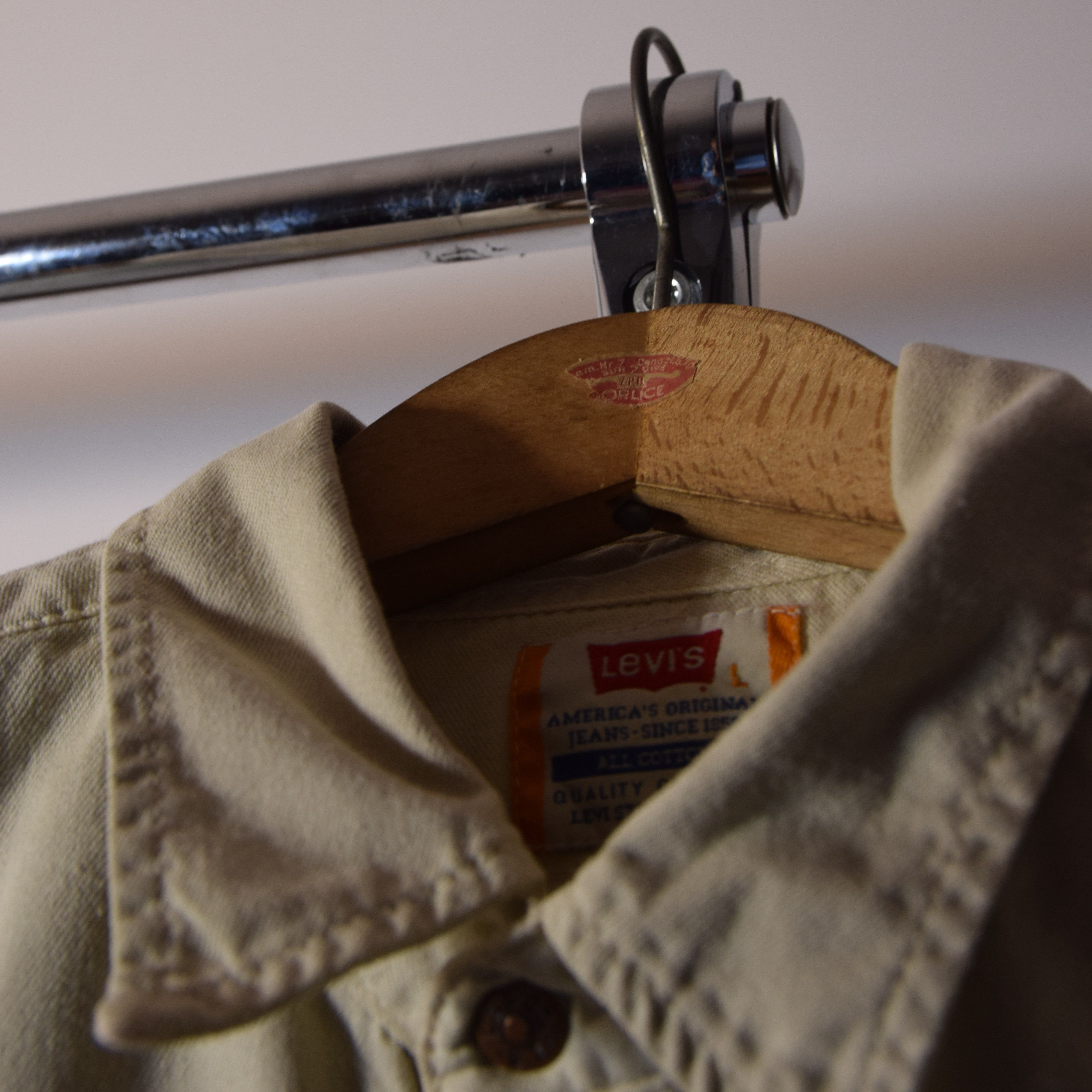 Levi's × Levi's Vintage Clothing × Vintage 90s Vintage Beige Orange Tab LEVI'S Shirt L Size US L / EU 52-54 / 3 - 5 Thumbnail