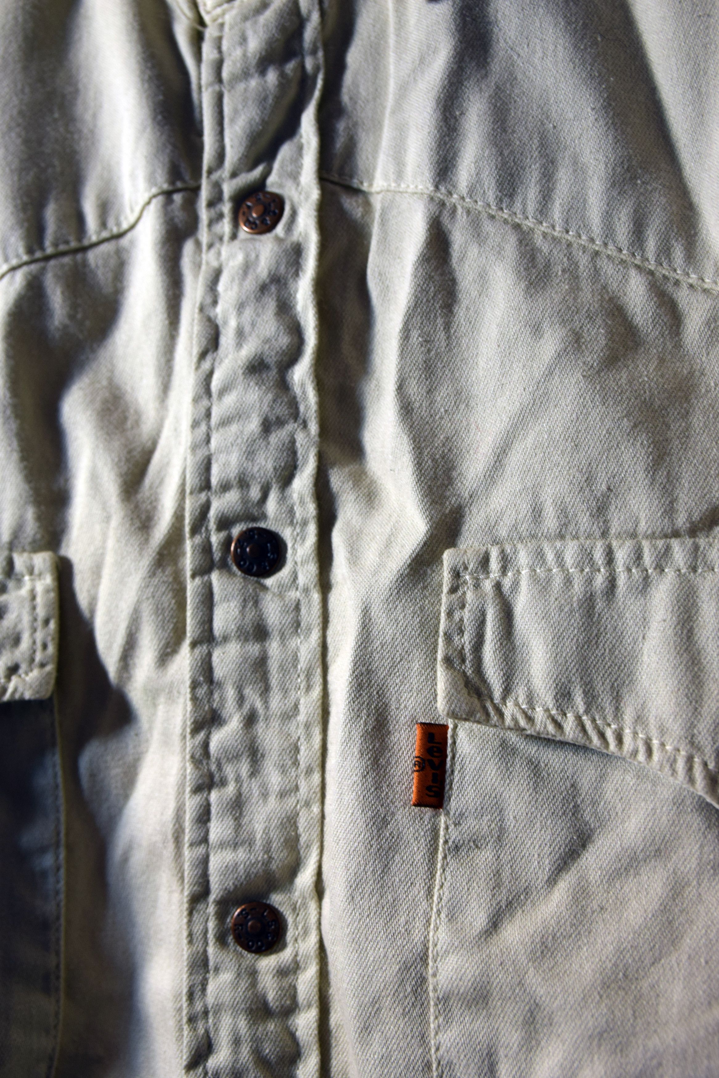 Levi's × Levi's Vintage Clothing × Vintage 90s Vintage Beige Orange Tab LEVI'S Shirt L Size US L / EU 52-54 / 3 - 10 Thumbnail
