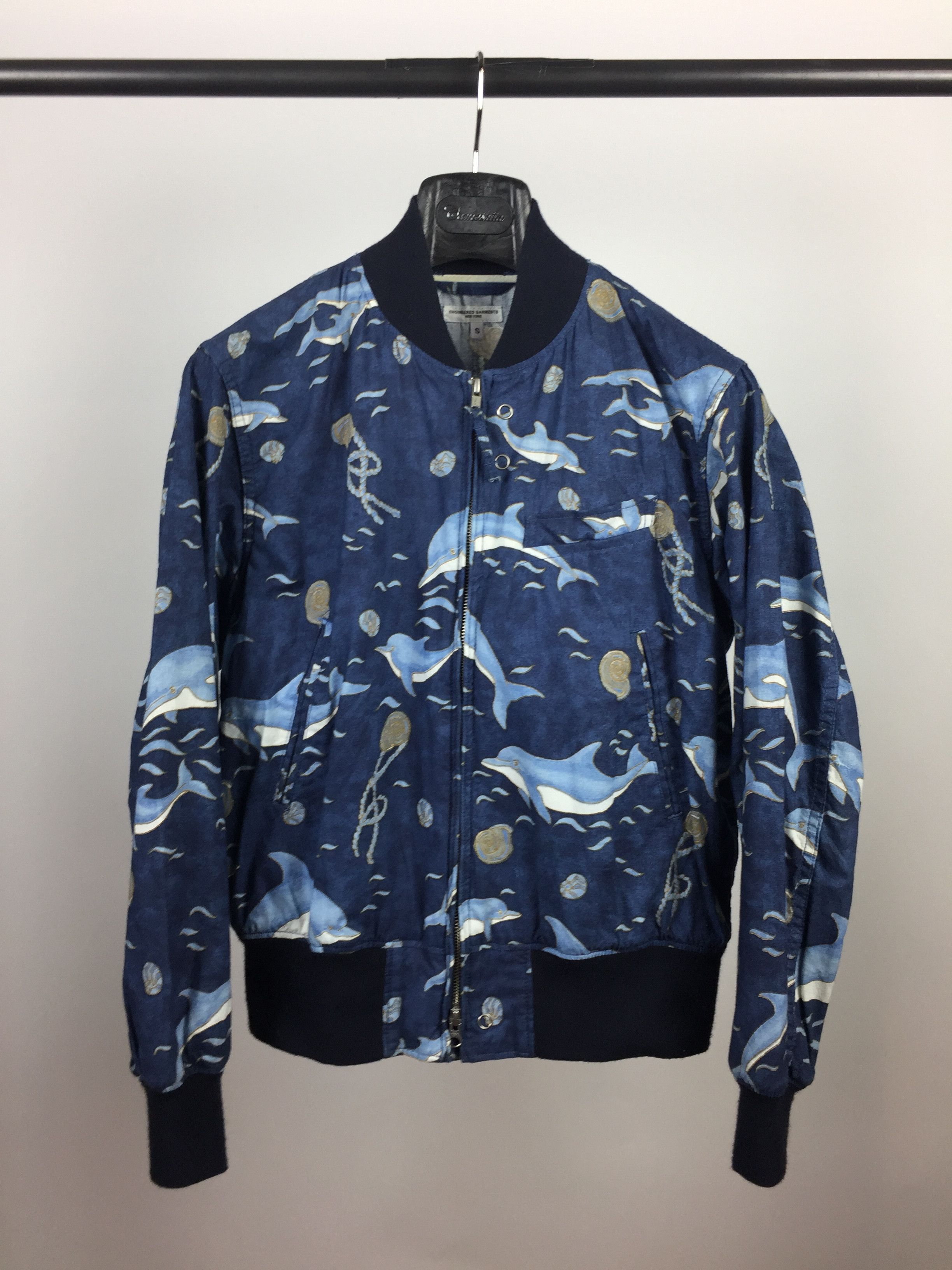 SS16 Dolphin Print Aviator Jacket