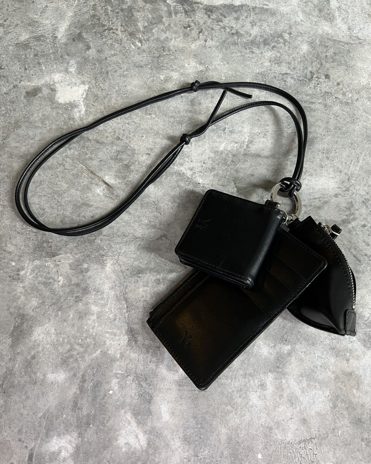 AW22 Y’s Smooth Leather Tripled Pouch Yohji Yamamoto