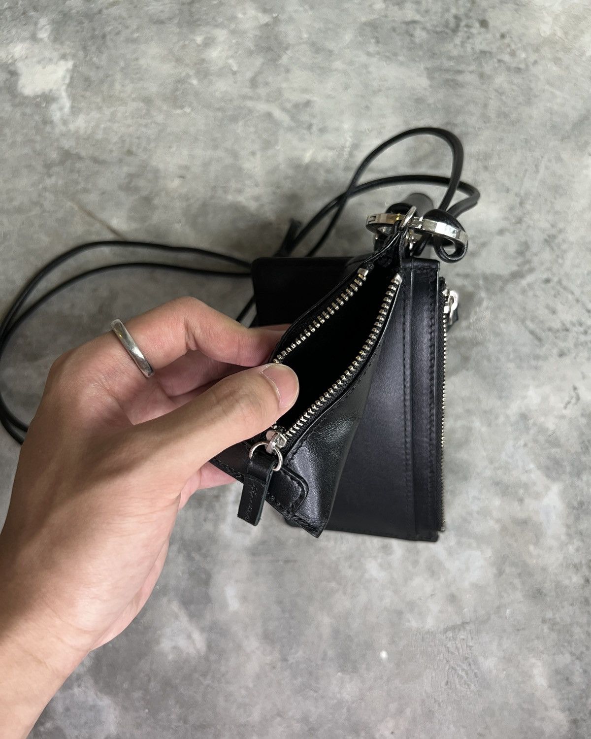 AW22 Y’s Smooth Leather Tripled Pouch Yohji Yamamoto