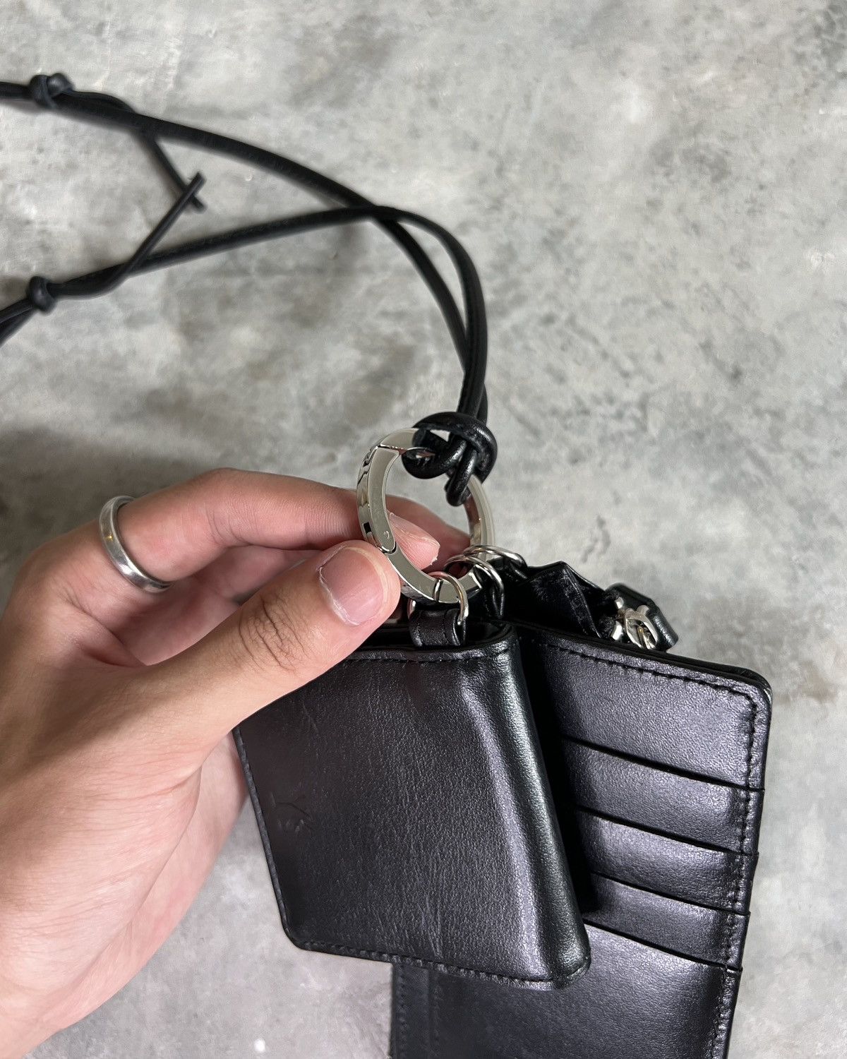 AW22 Y’s Smooth Leather Tripled Pouch Yohji Yamamoto