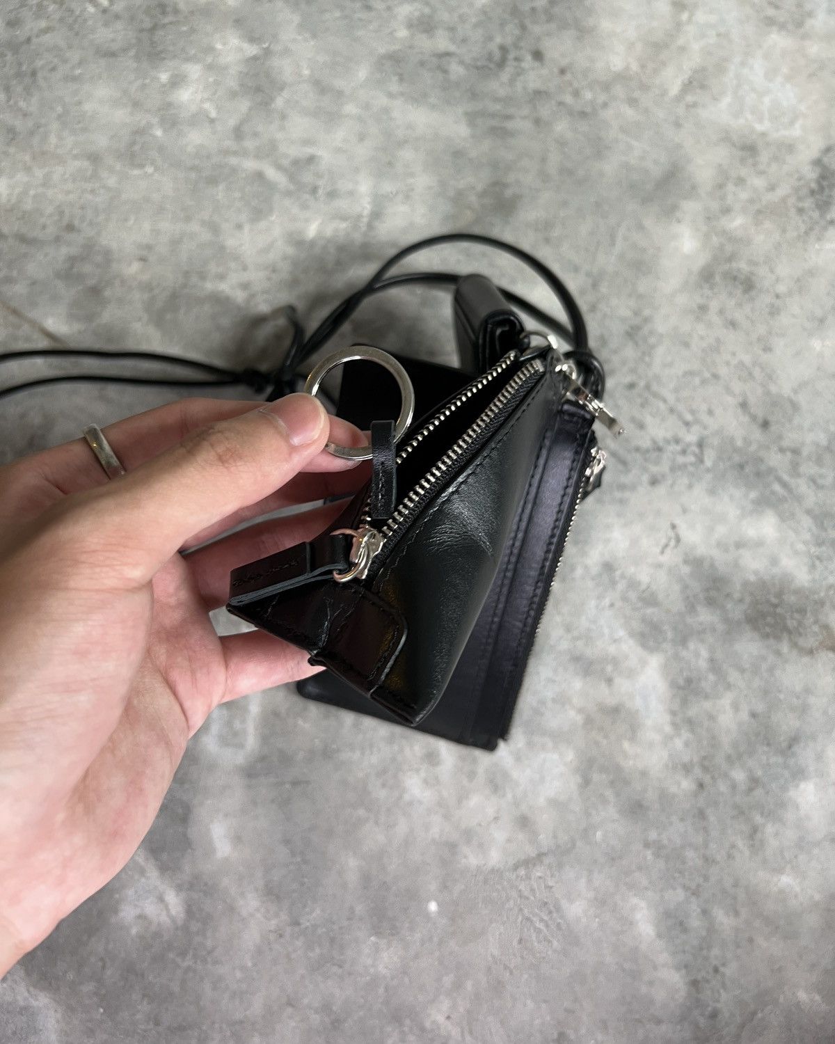 AW22 Y’s Smooth Leather Tripled Pouch Yohji Yamamoto