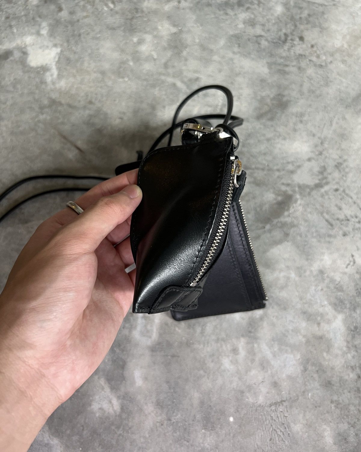 AW22 Y’s Smooth Leather Tripled Pouch Yohji Yamamoto