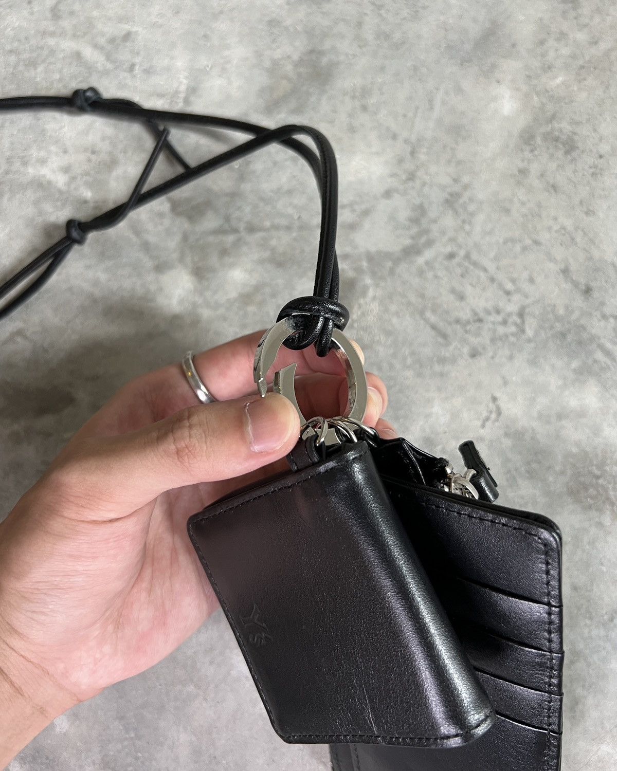 AW22 Y’s Smooth Leather Tripled Pouch Yohji Yamamoto