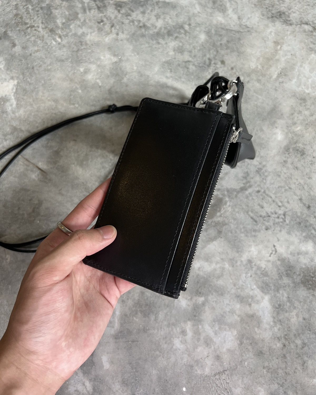 AW22 Y’s Smooth Leather Tripled Pouch Yohji Yamamoto