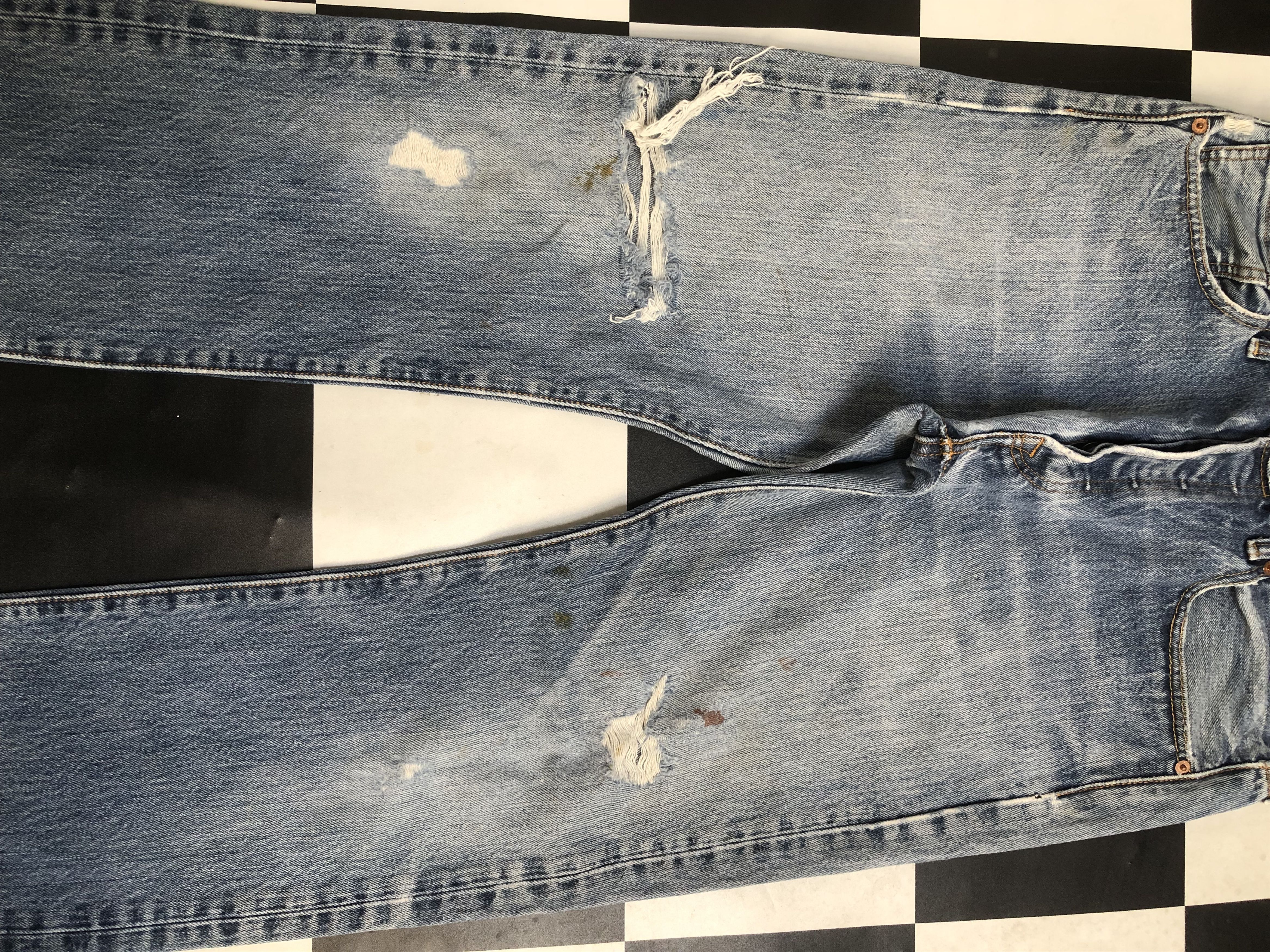 Levi's × Vintage Vintage Levis 501 Distressed Denim Jeans L644 Size US 32 / EU 48 - 4 Thumbnail