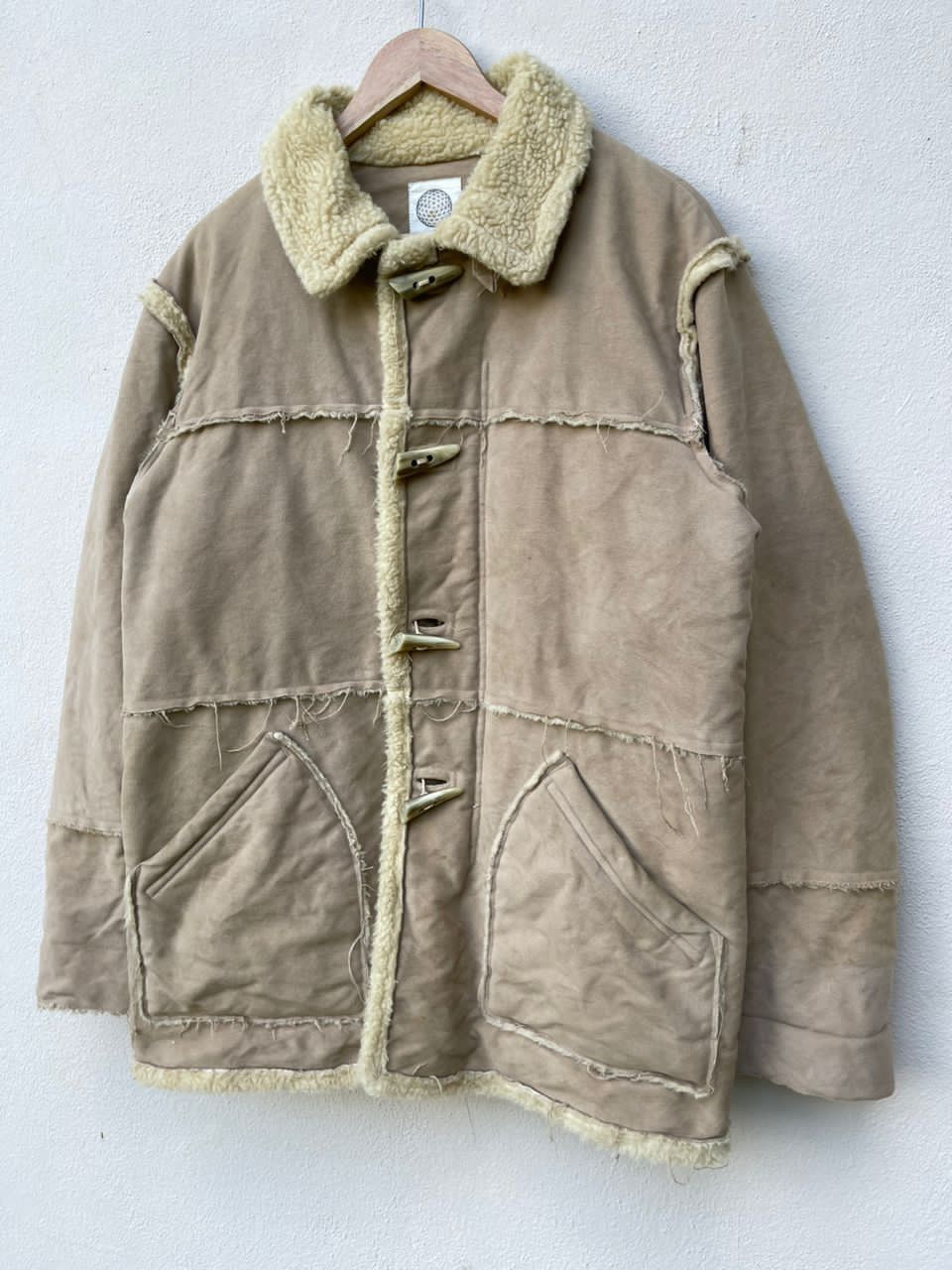 General Research × Japanese Brand × Vintage AW2000 General Research Faux Mouton Coat Jacket Size US L / EU 52-54 / 3 - 6 Thumbnail