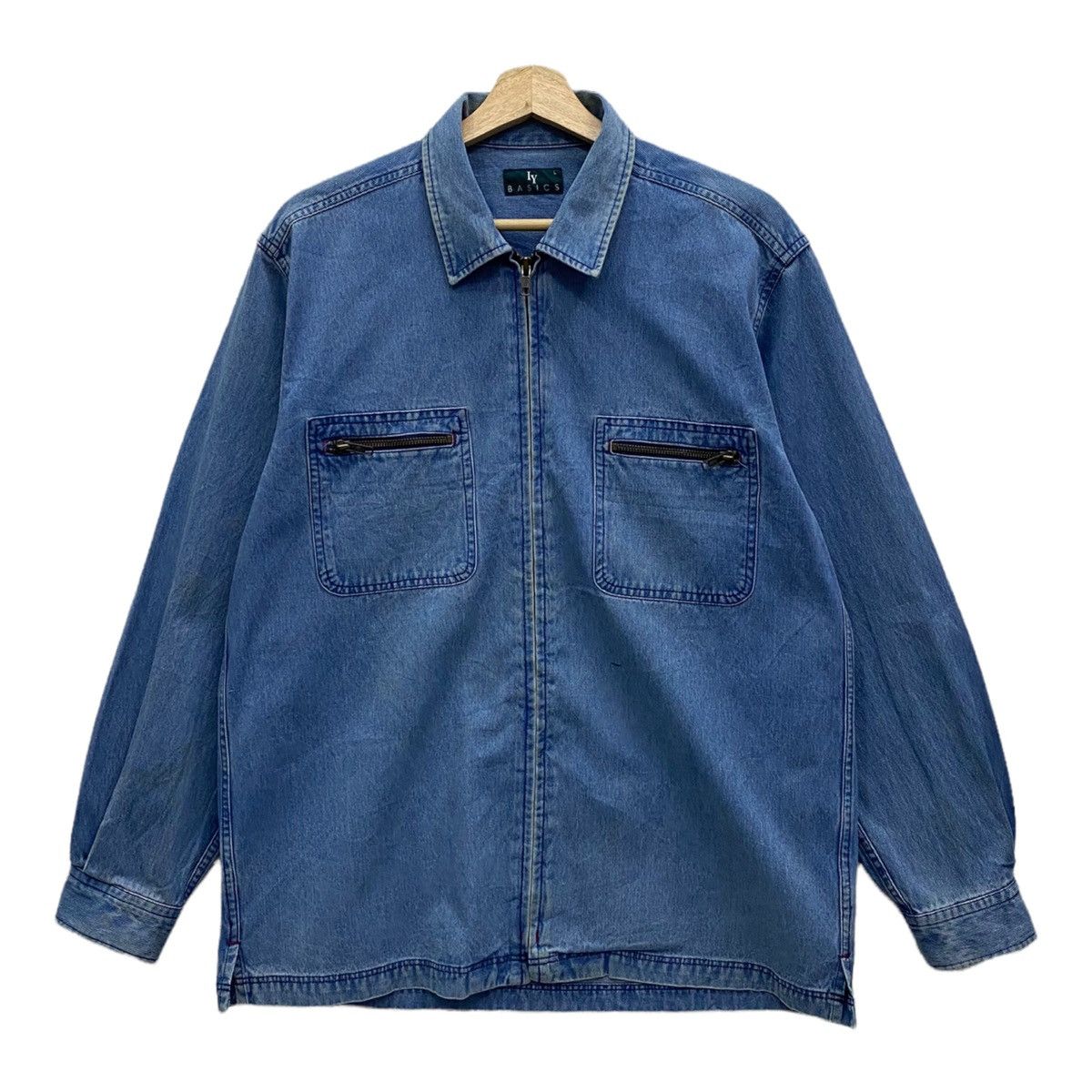 Y's for Men IY BASICS DENIM ZIPPER SHIRT JACKET Size US M / EU 48-50 / 2 - 1 Thumbnail
