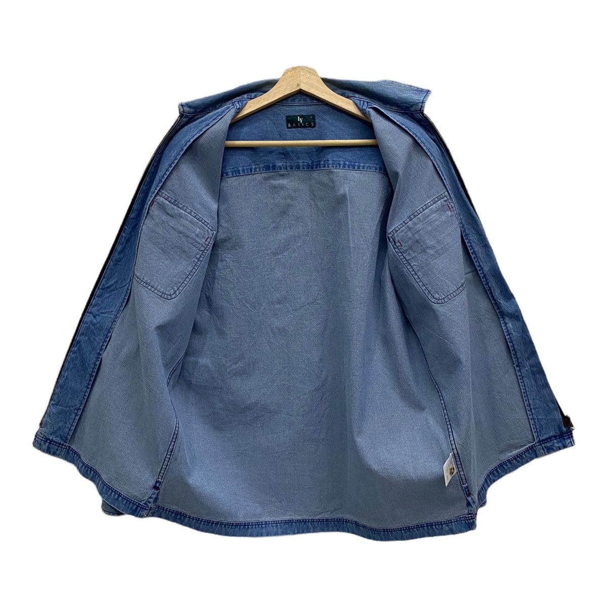 Y's for Men IY BASICS DENIM ZIPPER SHIRT JACKET Size US M / EU 48-50 / 2 - 3 Thumbnail