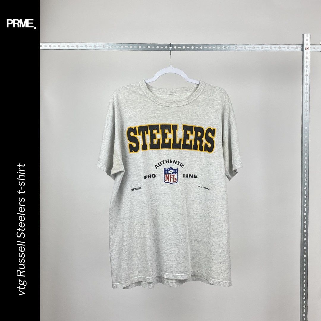 NFL × Russell Athletic × Vintage vintage 90s RUSSELL NFL Pittsburgh Steelers spellout t-shirt Size US M / EU 48-50 / 2 - 3 Thumbnail
