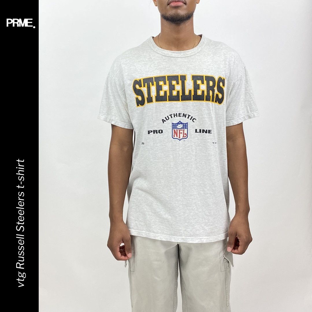 NFL × Russell Athletic × Vintage vintage 90s RUSSELL NFL Pittsburgh Steelers spellout t-shirt Size US M / EU 48-50 / 2 - 1 Thumbnail