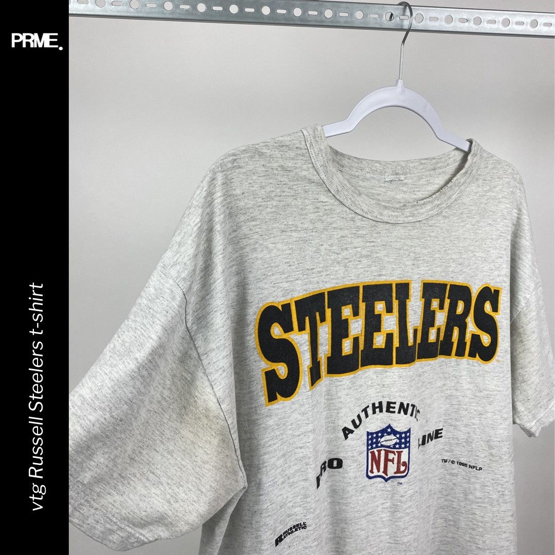 NFL × Russell Athletic × Vintage vintage 90s RUSSELL NFL Pittsburgh Steelers spellout t-shirt Size US M / EU 48-50 / 2 - 6 Thumbnail
