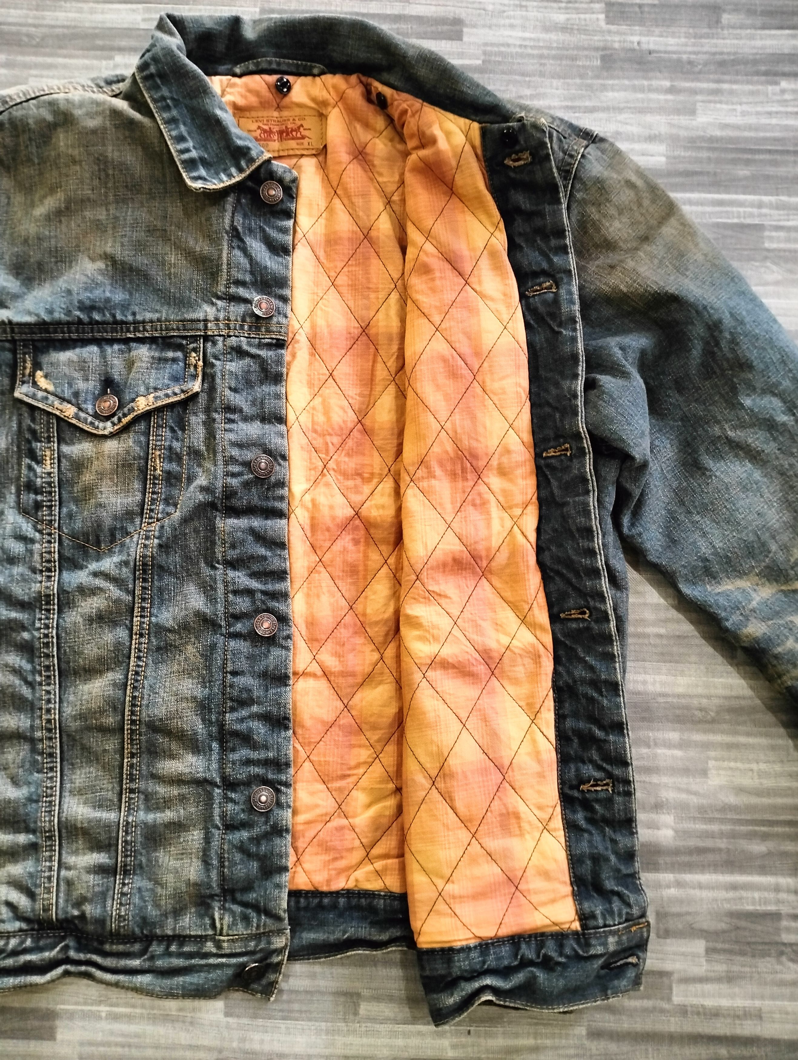 Levi's Levi's 70500 Lining Quilted Jacket Button Down DenimJacket Size US L / EU 52-54 / 3 - 4 Thumbnail