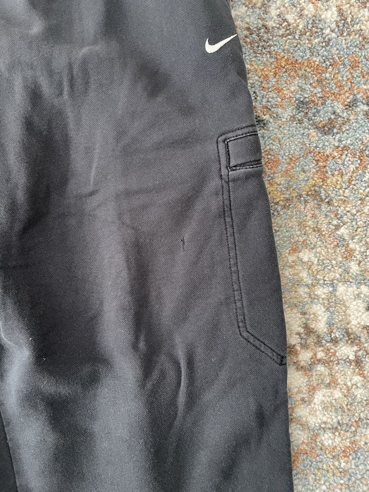 Nike × Vintage VTG Nike Super Faded Cargo Sweat Pants 2XL Black Y2K Size US 38 / EU 54 - 3 Thumbnail