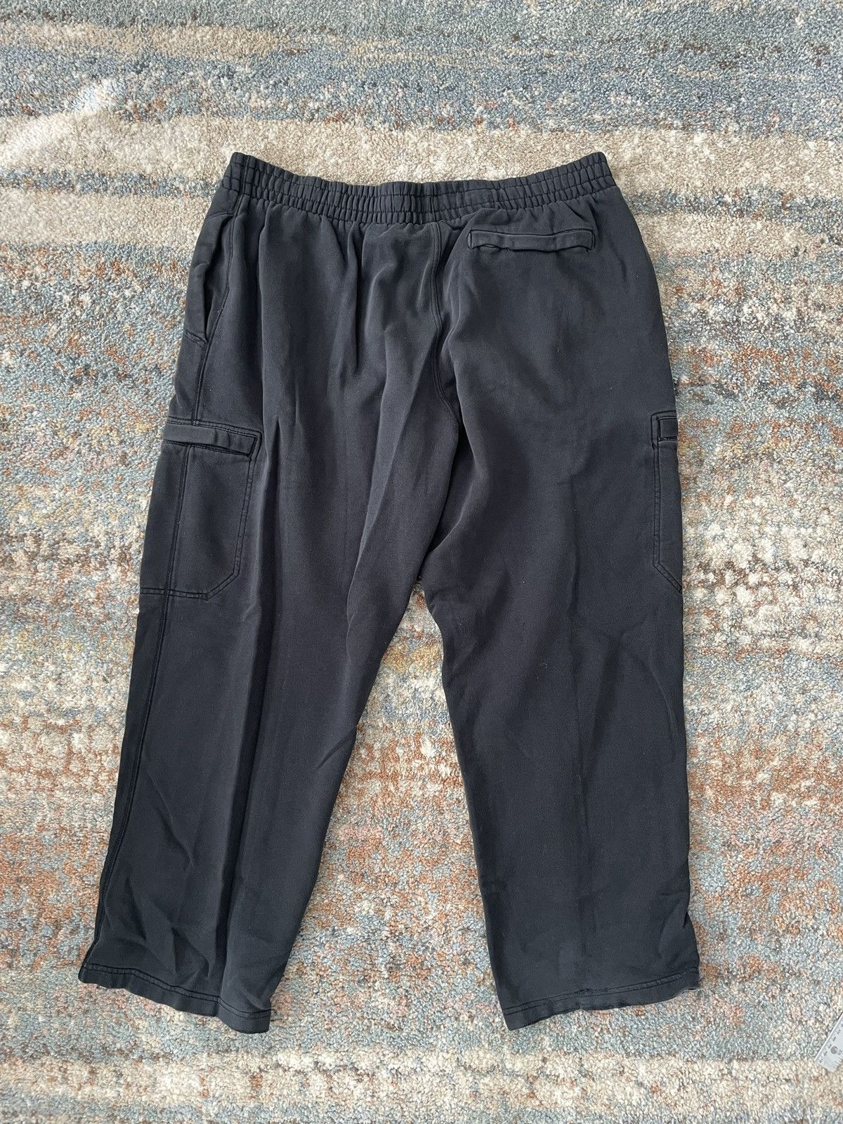 Nike × Vintage VTG Nike Super Faded Cargo Sweat Pants 2XL Black Y2K Size US 38 / EU 54 - 9 Thumbnail