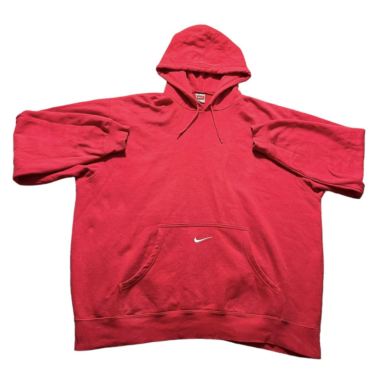 On sale Vintage 90s Nike center swoosh hoodie Cherry Red