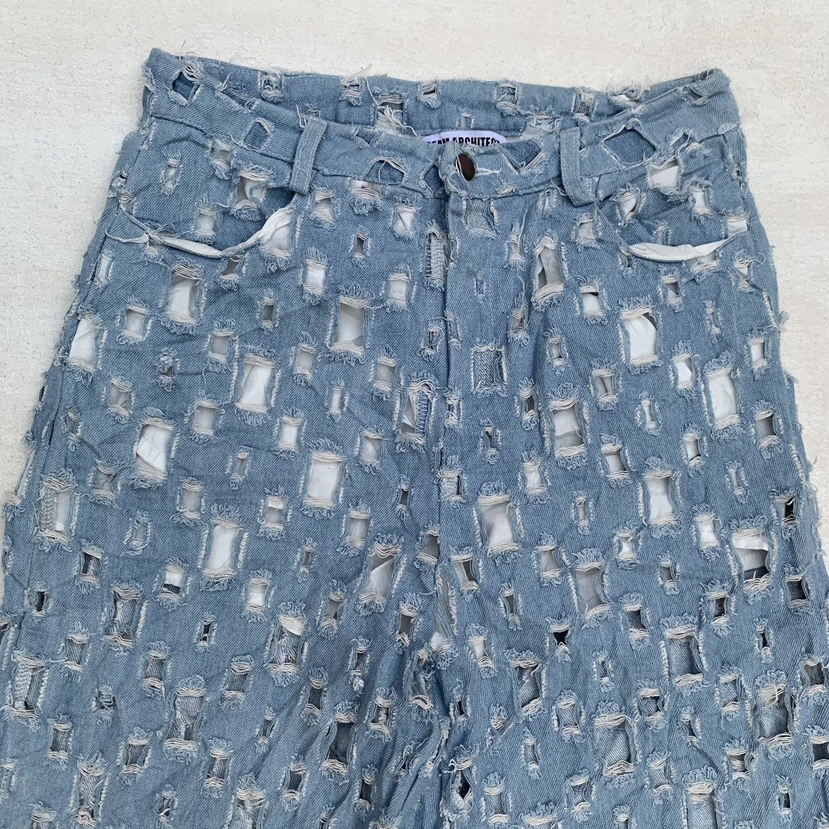 If Six Was Nine × KMRii × Le Grande Bleu (L.G.B.) 🔥Dream Architect jeans in ripped denim andcut-outs Size 30" / US 8 / IT 44 - 5 Thumbnail