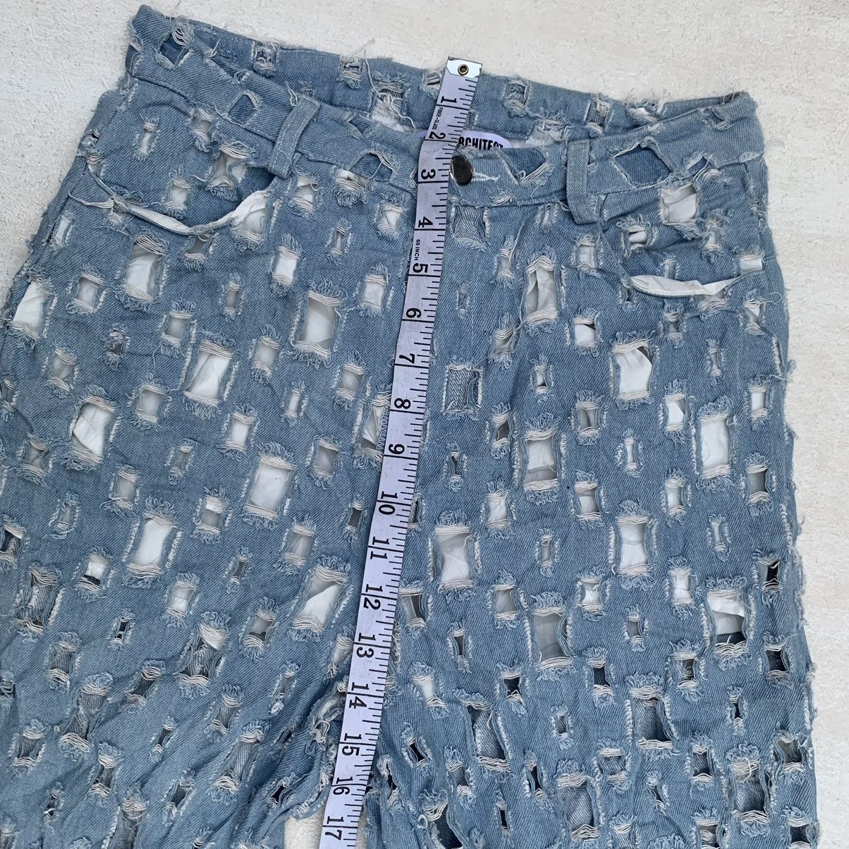 If Six Was Nine × KMRii × Le Grande Bleu (L.G.B.) 🔥Dream Architect jeans in ripped denim andcut-outs Size 30" / US 8 / IT 44 - 11 Thumbnail