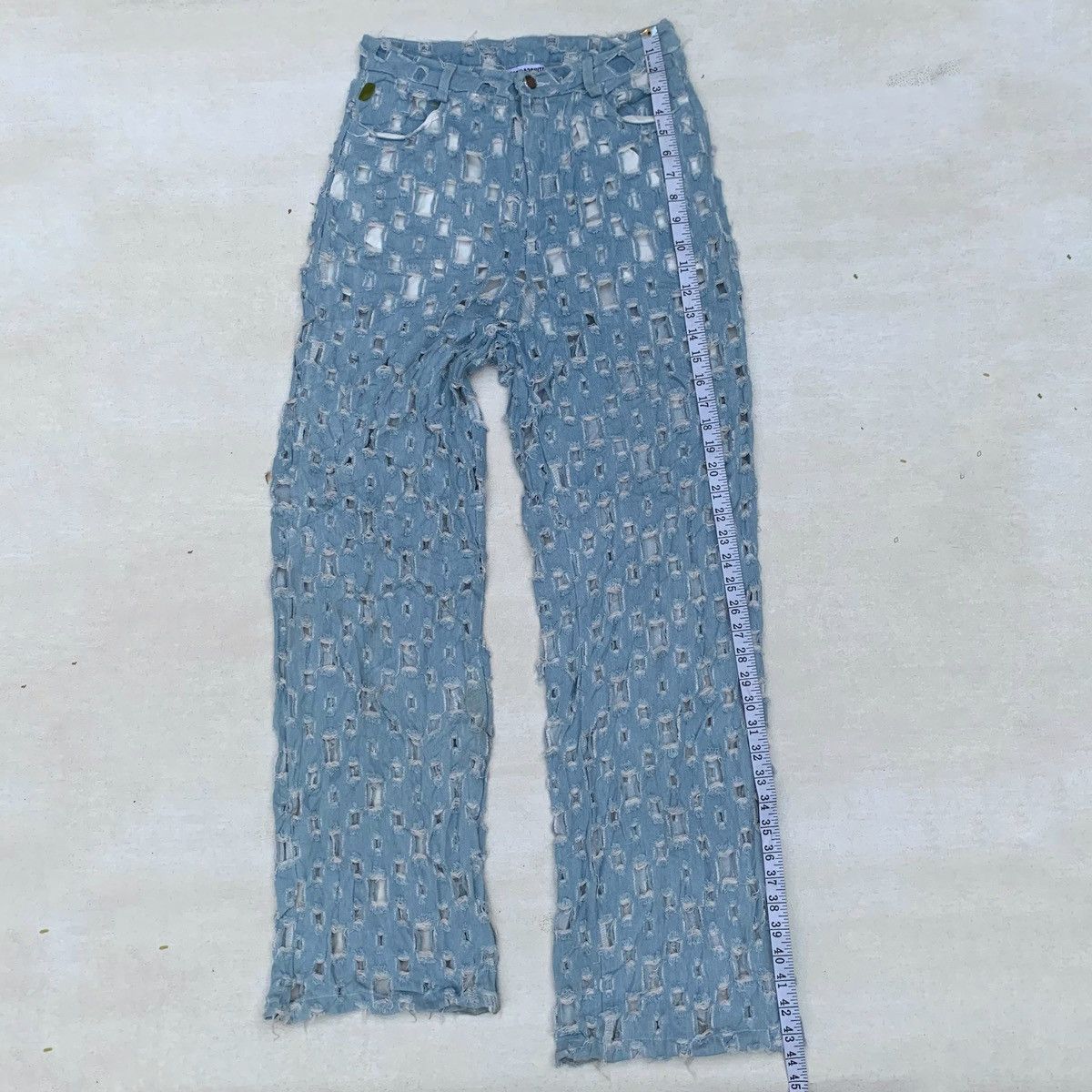 If Six Was Nine × KMRii × Le Grande Bleu (L.G.B.) 🔥Dream Architect jeans in ripped denim andcut-outs Size 30" / US 8 / IT 44 - 12 Thumbnail