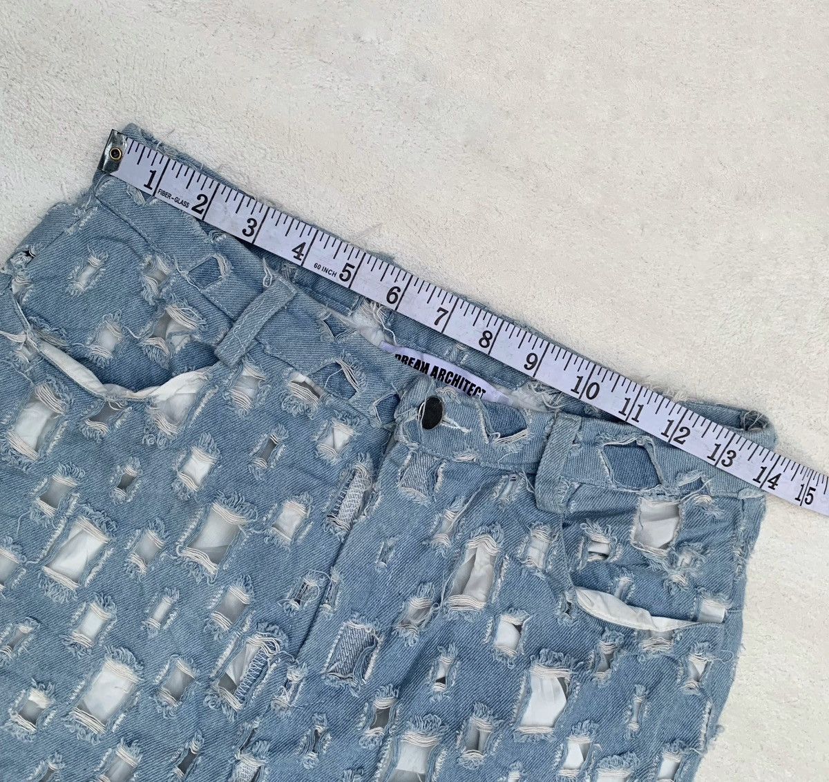 If Six Was Nine × KMRii × Le Grande Bleu (L.G.B.) 🔥Dream Architect jeans in ripped denim andcut-outs Size 30" / US 8 / IT 44 - 10 Thumbnail