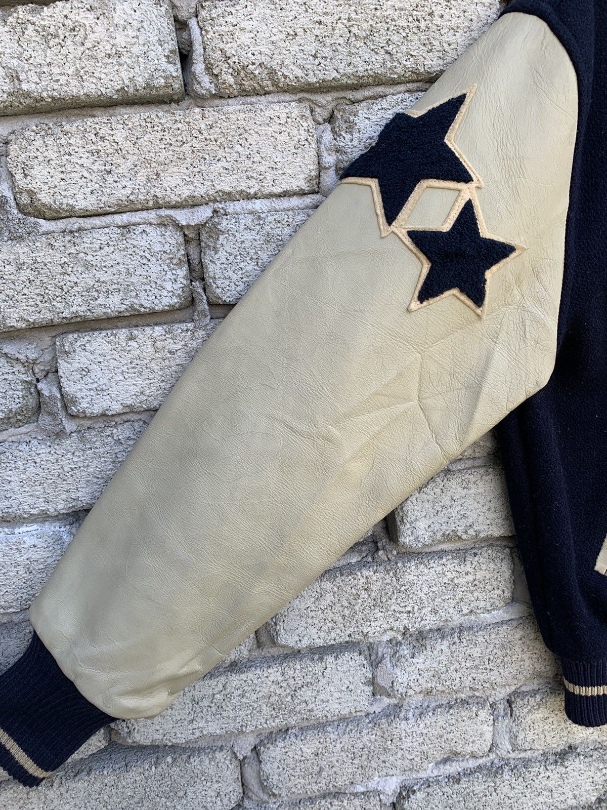Japanese Brand High Standard 18 Leather Sleeve varsity Jacket Made In Korea Size US M / EU 48-50 / 2 - 9 Thumbnail