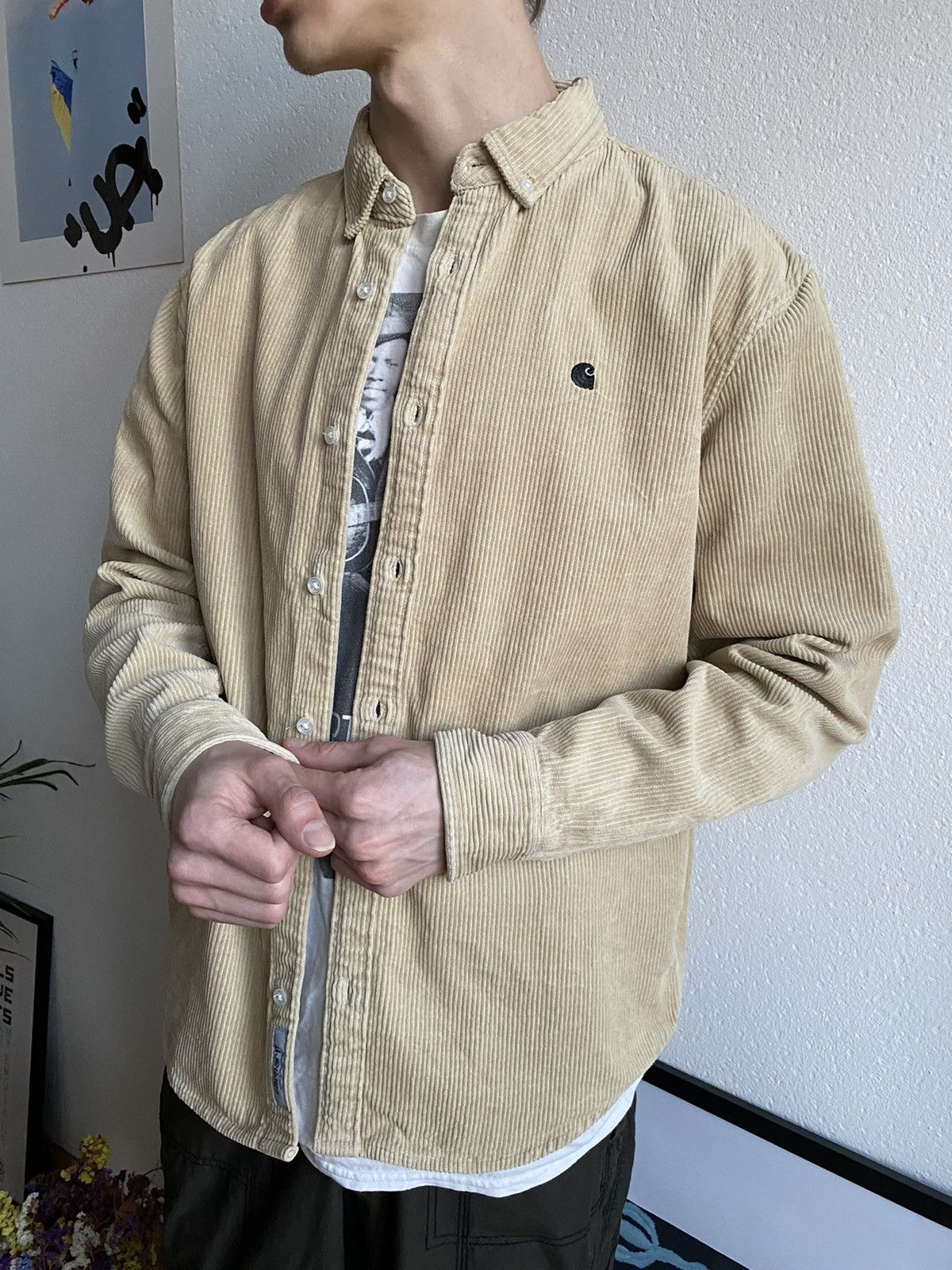 Carhartt × Carhartt Wip Carhartt WIP Cord Madison Button Up Shirt Corduroy Size US M / EU 48-50 / 2 - 1 Thumbnail