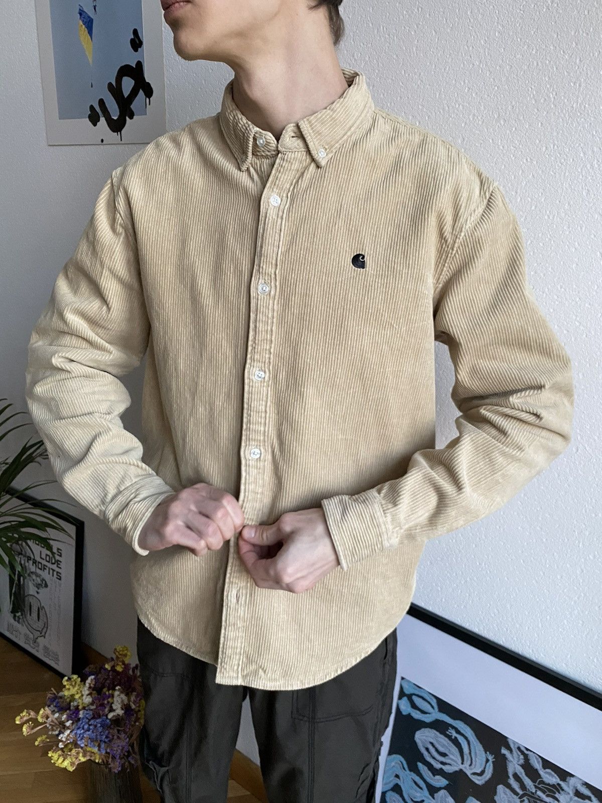 Carhartt × Carhartt Wip Carhartt WIP Cord Madison Button Up Shirt Corduroy Size US M / EU 48-50 / 2 - 3 Thumbnail