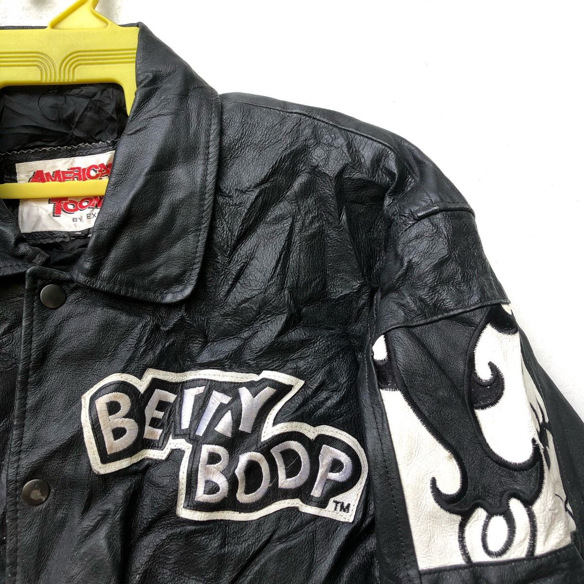 Cartoon Network × Vintage Vintage 90s Leather Jacket Varsity Cartoon Betty Boop Size US S / EU 44-46 / 1 - 2 Thumbnail