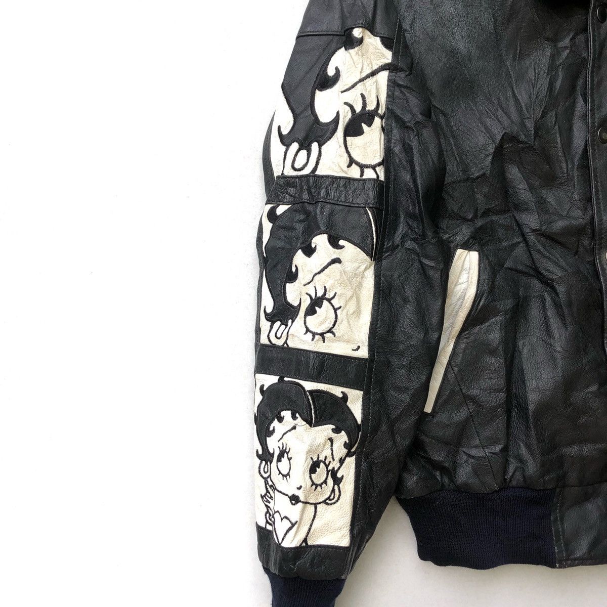 Cartoon Network × Vintage Vintage 90s Leather Jacket Varsity Cartoon Betty Boop Size US S / EU 44-46 / 1 - 3 Thumbnail