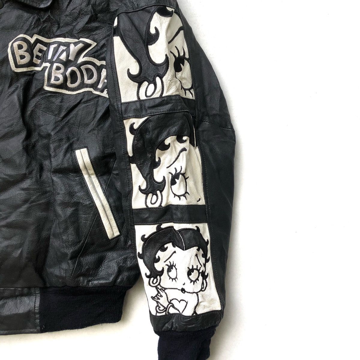 Cartoon Network × Vintage Vintage 90s Leather Jacket Varsity Cartoon Betty Boop Size US S / EU 44-46 / 1 - 7 Thumbnail