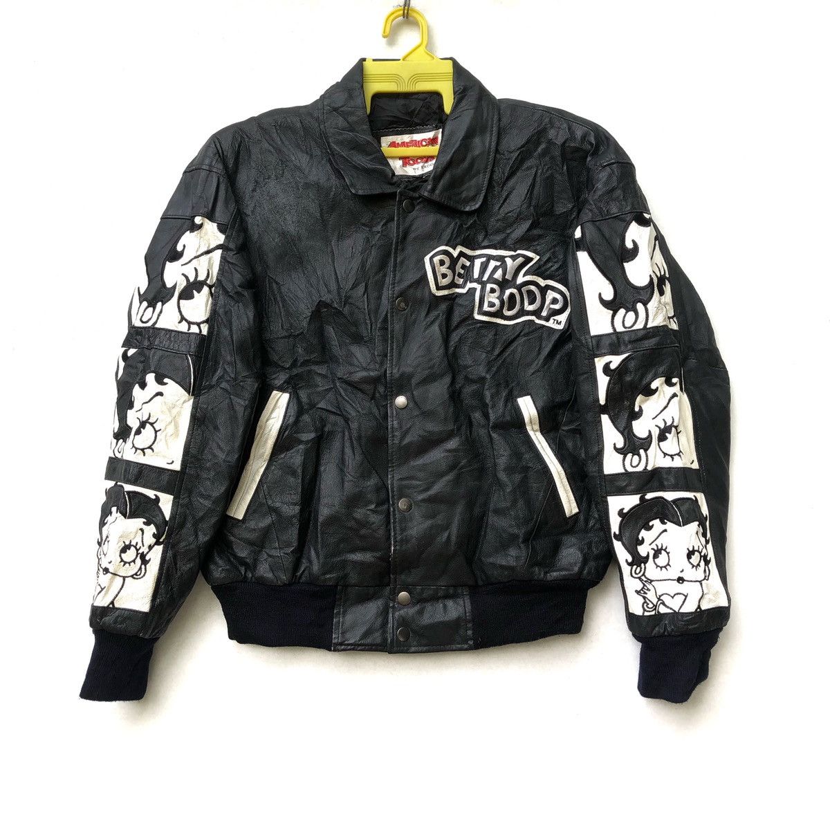 Cartoon Network × Vintage Vintage 90s Leather Jacket Varsity Cartoon Betty Boop Size US S / EU 44-46 / 1 - 6 Thumbnail