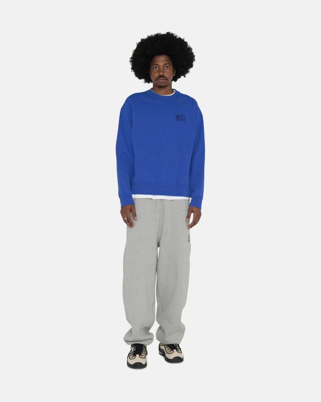 Nike × Stussy STUSSY x NIKE ACID WASH FLEECE CREW | Grailed