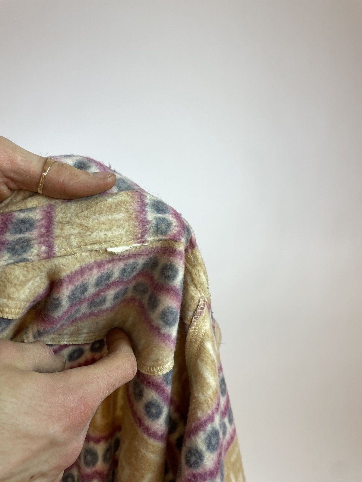 Vintage Vintage Aztec Fleece Shirt long sleeve crazy Multicolour Size US XL / EU 56 / 4 - 10 Thumbnail