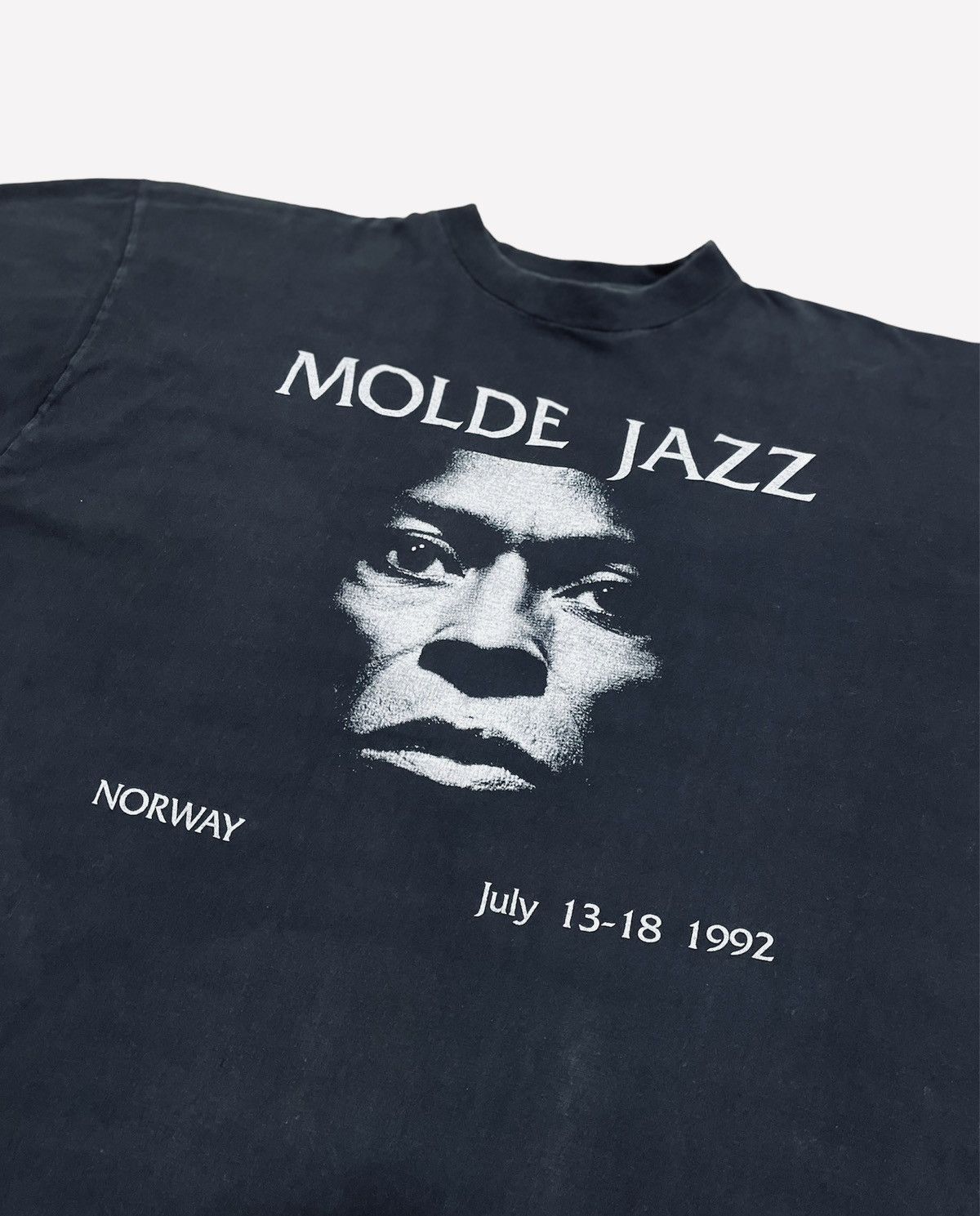Vintage 90s Miles Davis Kind Of Blue Jazz T-Shirt Black Mens