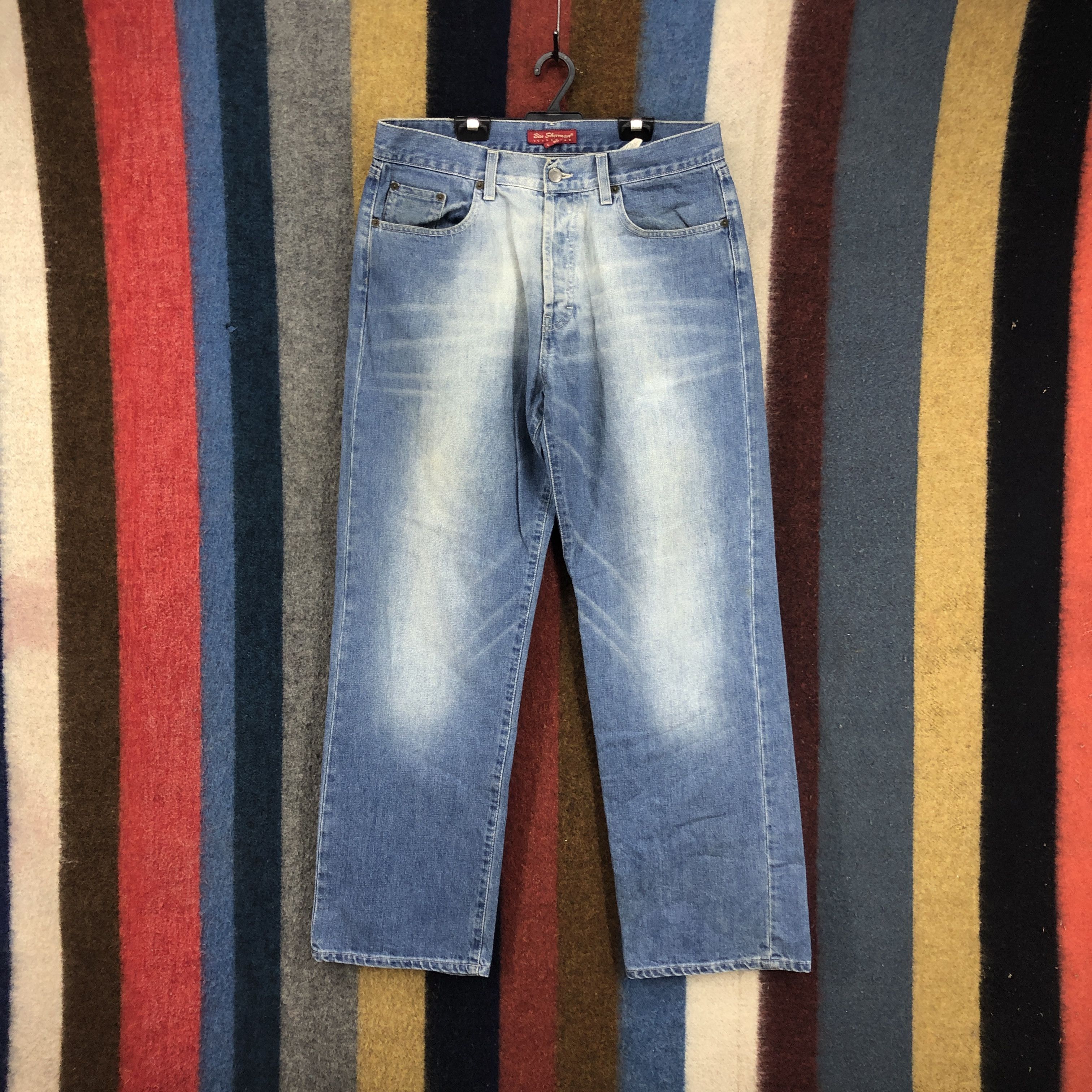 Ben Sherman BEN SHERMAN Made In ITALY Washed Denim #0729/AF Size US 34 / EU 50 - 1 Preview