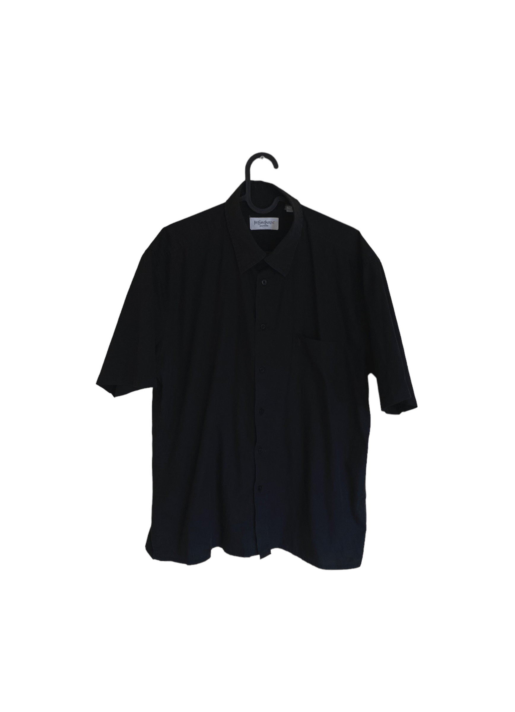 Vintage × Yves Saint Laurent Yves Saint Laurent vintage black shortsleeve shirt Size US L / EU 52-54 / 3 - 1 Thumbnail