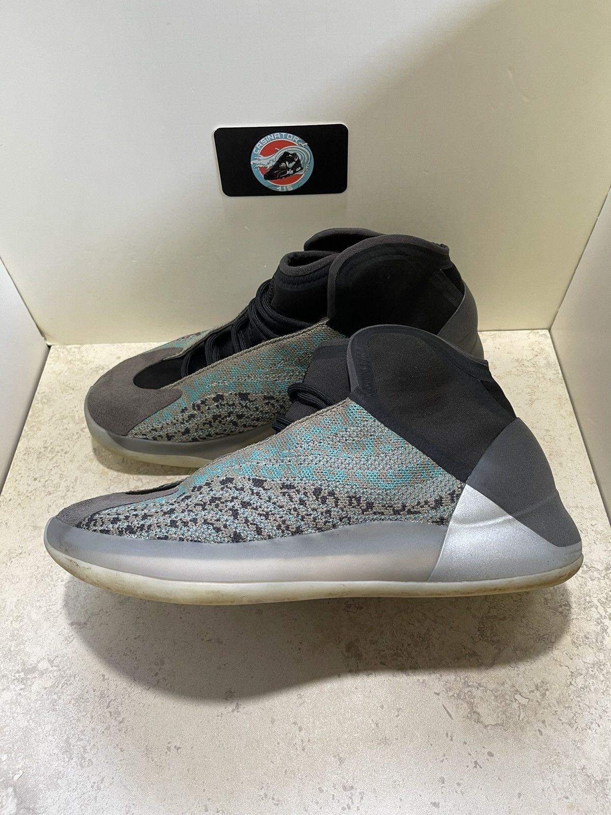 stockx yeezy qntm teal blue