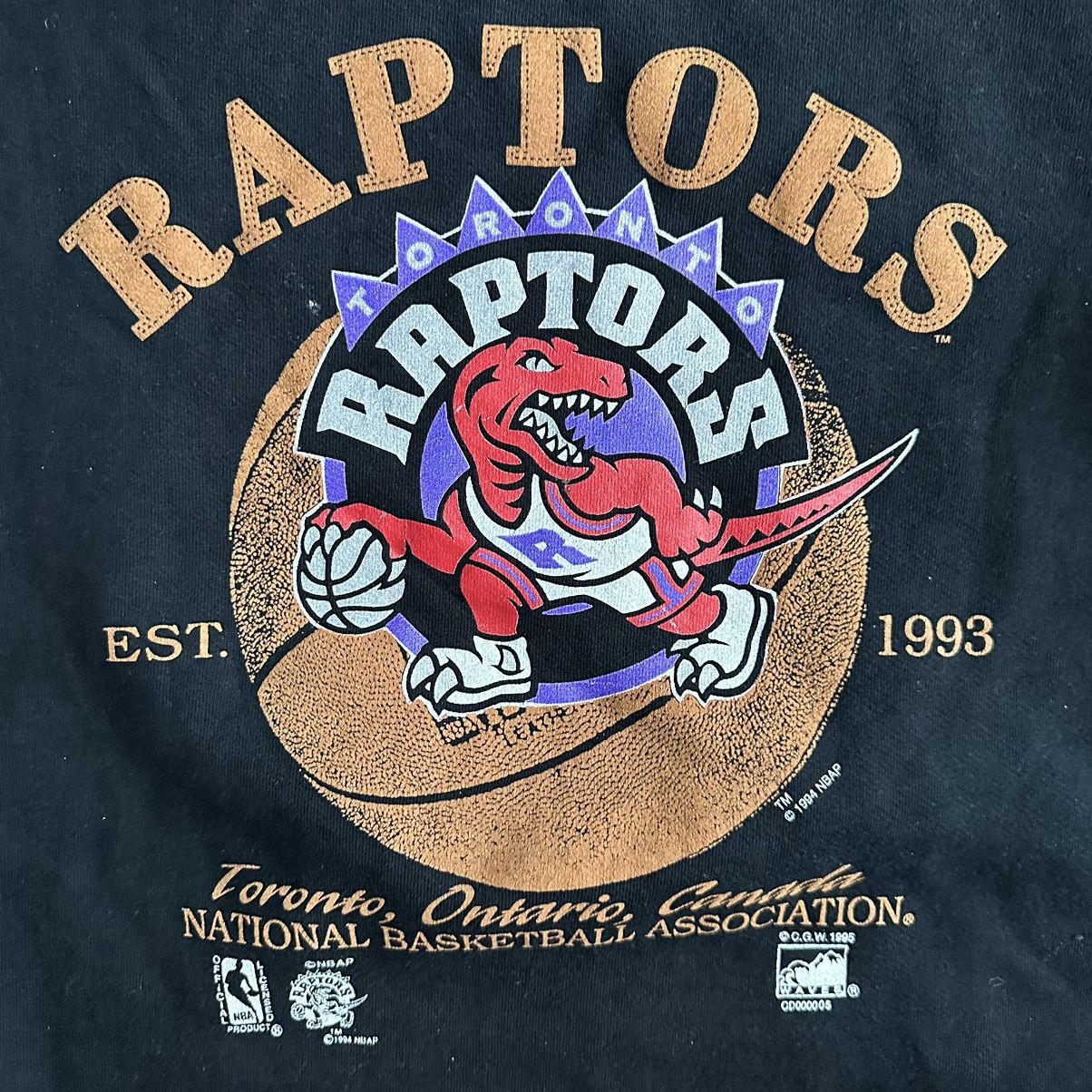 NBA × Vintage Vintage 1995 Toronto raptors nba waves crewneck sweater / M Size US M / EU 48-50 / 2 - 2 Thumbnail