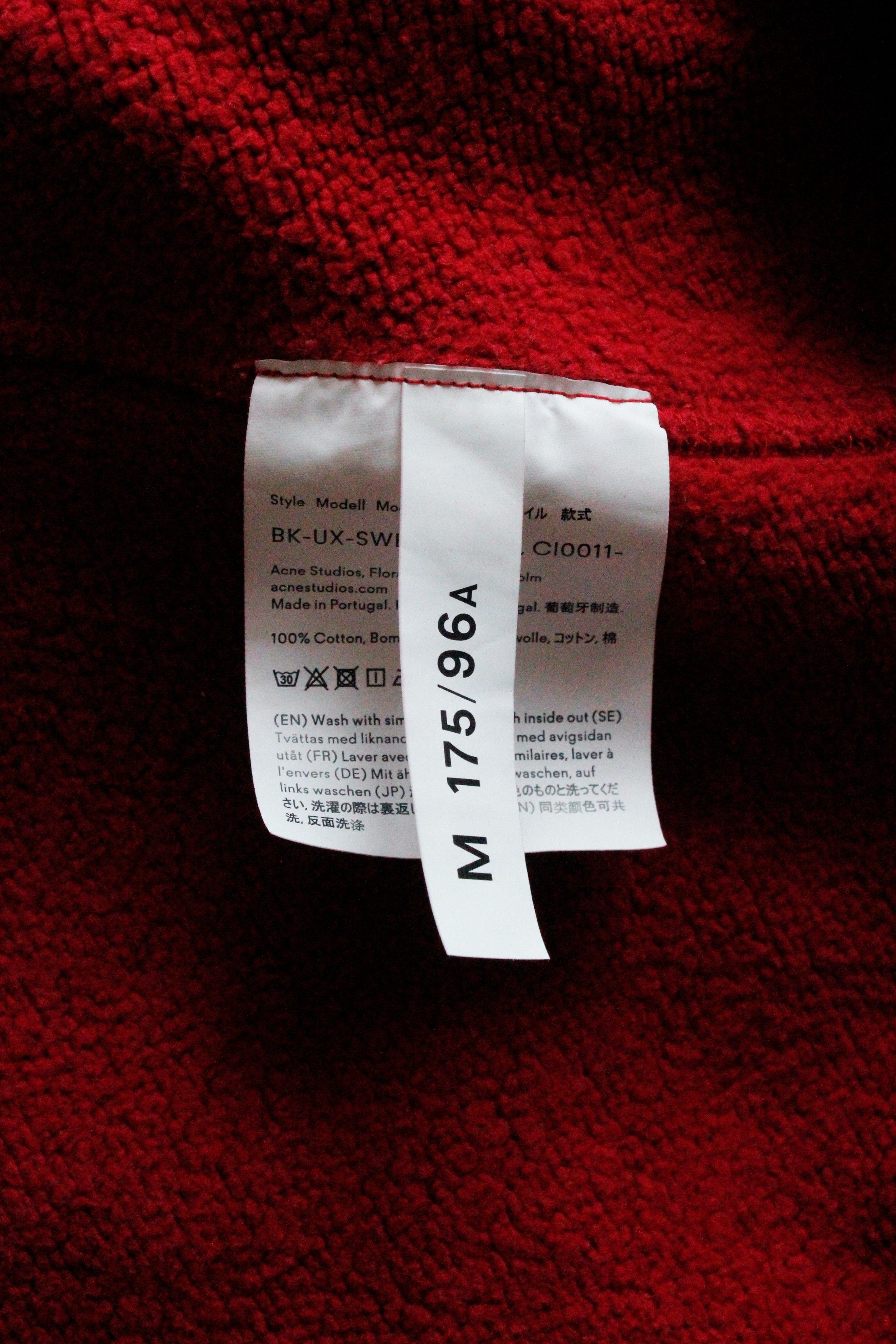 Acne Studios Acne Studios Bla Konst Logo Two Tone Red Hoodie Size US M / EU 48-50 / 2 - 6 Thumbnail